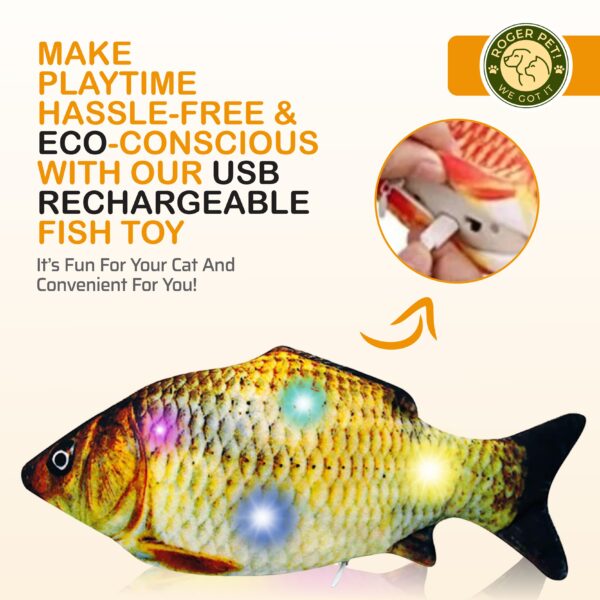 Rechargeable Fish Toy Interactive Electric Fish - Image 6