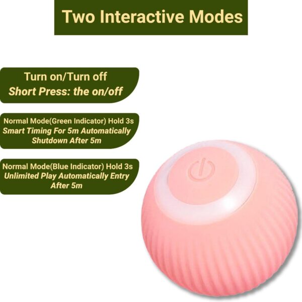 Cat Ball Interactive Smart Toy Pink - Image 4