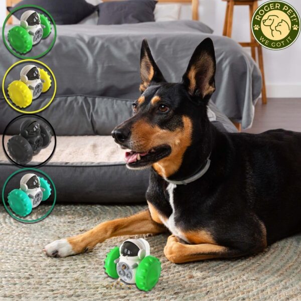 Cat food dispenser treat toy green - Image 8