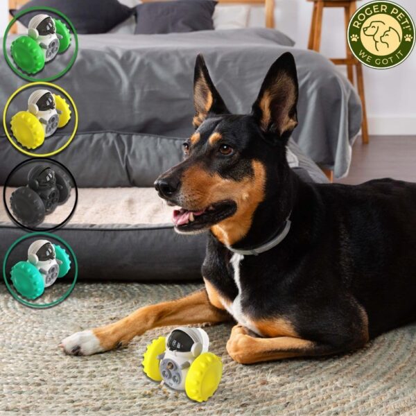 Cat food dispenser treat toy Yellow - Image 9
