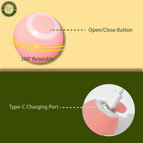 Cat Ball Interactive Smart Toy Pink - Image 8